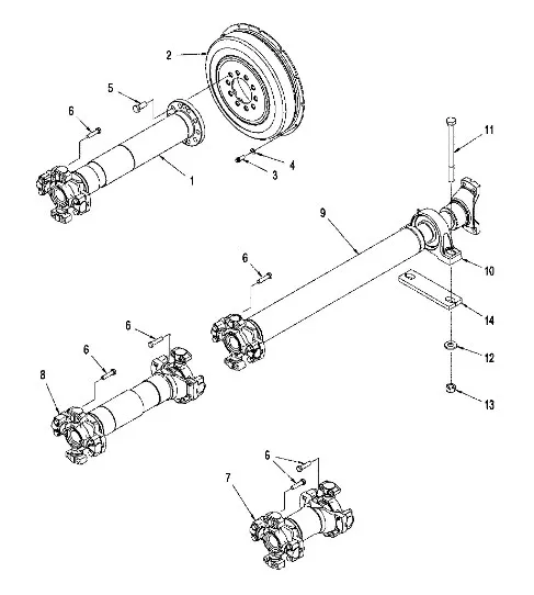 402191A1 - Вал карданн. прив. моста передн., мосты 500сер., TJT9./St.